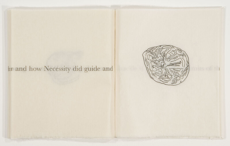 Kiki Smith, ‘The Vitreous Body ’, 2001, Books and Portfolios, Hand-printed 46 page bound book with 19 heliorelief woodcut images with die-cut areas and polymer printed text by Parmenides of Elea, Graphicstudio USF