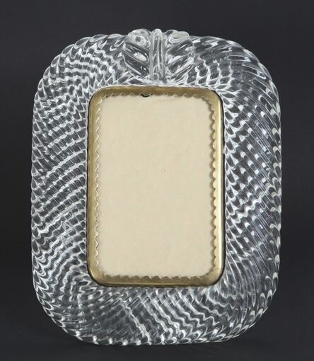Murano, ‘A twisted crystal and brass photo frame’