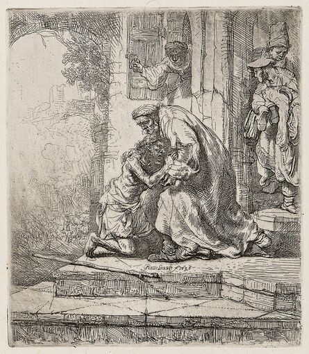 Rembrandt van Rijn, ‘The Return of the Prodigal Son’, 1636-a late impression