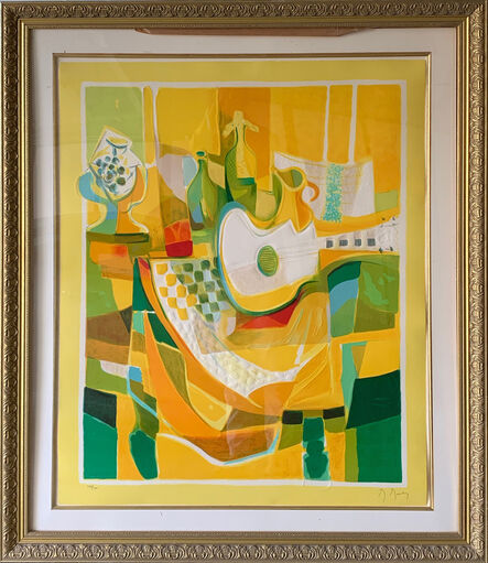 Marcel Mouly, ‘Still Life in Yellow with Guitar’, ca. 1995