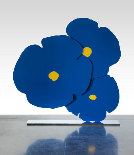 Donald Sultan, ‘Blue with Yellow Poppies’, 2021