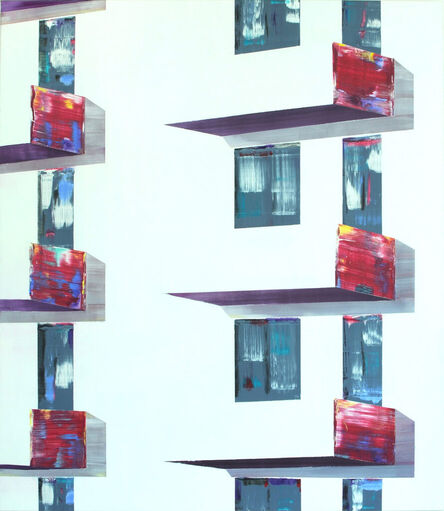Driss Ouadahi, ‘Red Balconies’, 2022