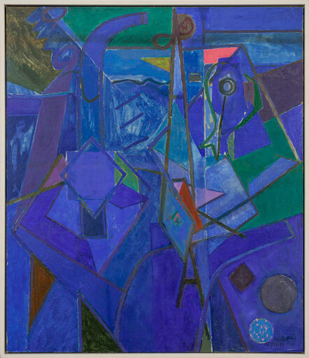 Perle Fine, ‘Theme: Blue’, 1948-49