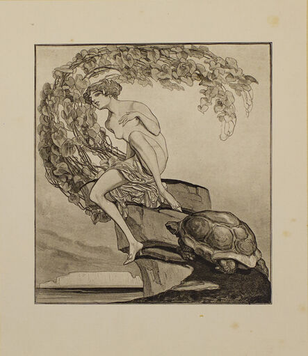 Franz von Bayros, ‘Leda und die Schildkrote (Leda and the turtle)’, 1914
