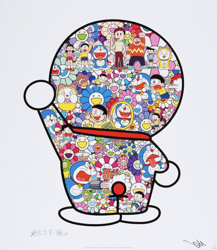 Takashi Murakami, ‘Mr. Fujiko F. Fujio and Doraemon Are in the Field of Flowers’, 2020