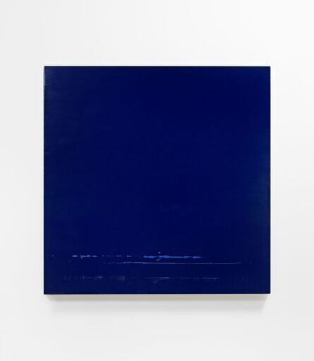 Angela de la Cruz, ‘Scratch 4 (blue)’, 2011