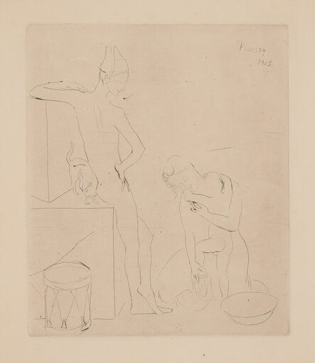 Pablo Picasso, ‘Le Bain, plate 12 from La Suite des Saltimbanques (The Bath, from The Acrobats Suite)’, 1905