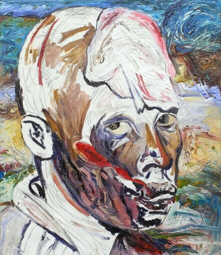 George Gittoes, ‘First Eye Witness - Emacule with Machete Slashes’, 1995