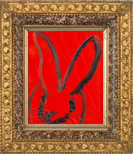 Hunt Slonem, ‘Bunny on Red (583)’, 2018