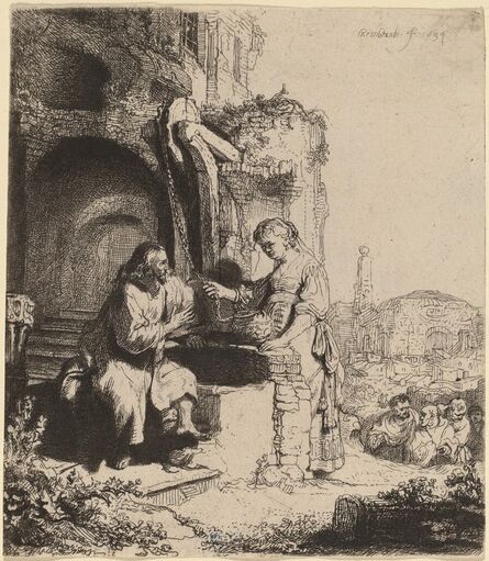 Rembrandt van Rijn, ‘Christ and the Woman of Samaria Among Ruins’, 1634