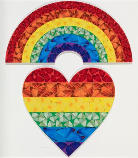 Damien Hirst, ‘Butterfly Rainbow (Small); Butterfly Heart (Small) (two works)’, 2020