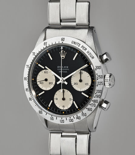 Rolex, ‘An early and attractive stainless steel chronograph wristwatch with bracelet and “floating Daytona” designation’, Circa 1964