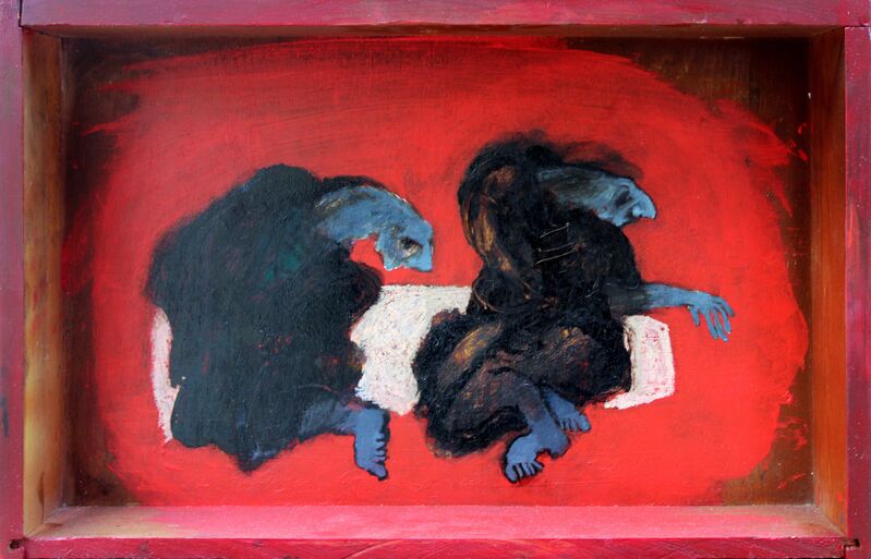 Ramazan Can, ‘Şamanların Erk Hayvanları’, 2014, Painting, Mixed media on wood, Anna Laudel