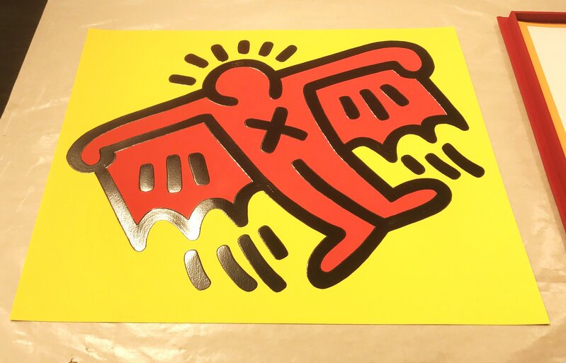 Keith Haring, ‘X-Man from Icons Portfolio’, 1990, Print, Silkscreen ink on embossed Arches cover paper, Fine Art Mia