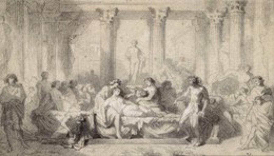 Study for 'The Decadence of the Romans'