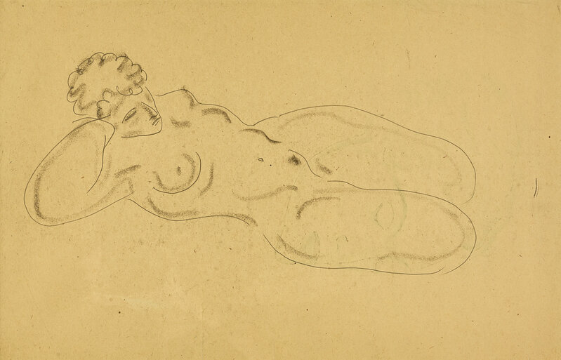 Sanyu, ‘Nude’, 1930, Painting, Pencil and charcoal on paper, 樂兿居 ARTIN SPACE