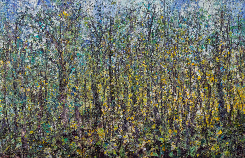 Jim Reid, ‘Forest 20-9-11, Remnant of an Ancient Wildness’, 2011, Painting, Acrylic and collage on plywood, Lonsdale Gallery