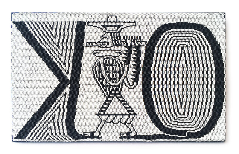 Alasdair McLuckie, ‘OK 1’, 2021, Mixed Media, Woven glass seed beads on linen, Murray White Room