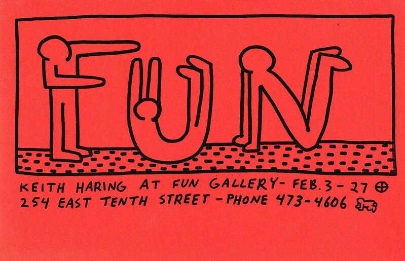 Keith Haring, ‘Keith Haring at Fun Gallery 1983 ’, 1983, Ephemera or Merchandise, Offset printed, Lot 180 Gallery