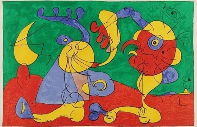 Joan Miró, ‘VII. Ubu Roi: Les Nobles à la Trappe’, 1966, Print, Lithograph, Contessa Gallery