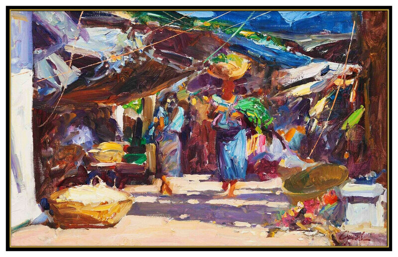 Walt Gonske, ‘Latin American Market ’, 20th Century , Painting, Oil on Canvas, Original Art Broker