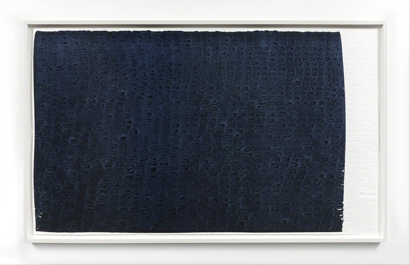 Analía Saban, ‘Brushstroke Matrix, S (Payne’s Gray)’, 2017, Print, Squeegeed vinyl paint monoprint with embossment, Gemini G.E.L.
