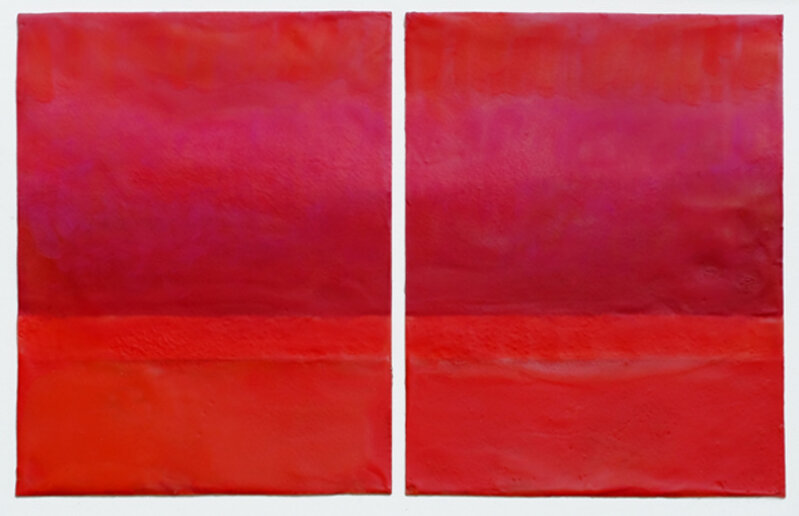 Janise Yntema, ‘Cadmium Red (Abstract painting)’, 2015, Painting, Beeswax, resin and pigment on archival paper mounted on archival board matted, IdeelArt