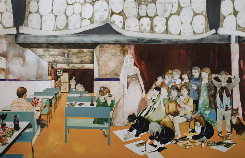 Maya Hewitt, ‘The Exhibitionist’, 2010, Painting, Oil on board, 10 Chancery Lane Gallery