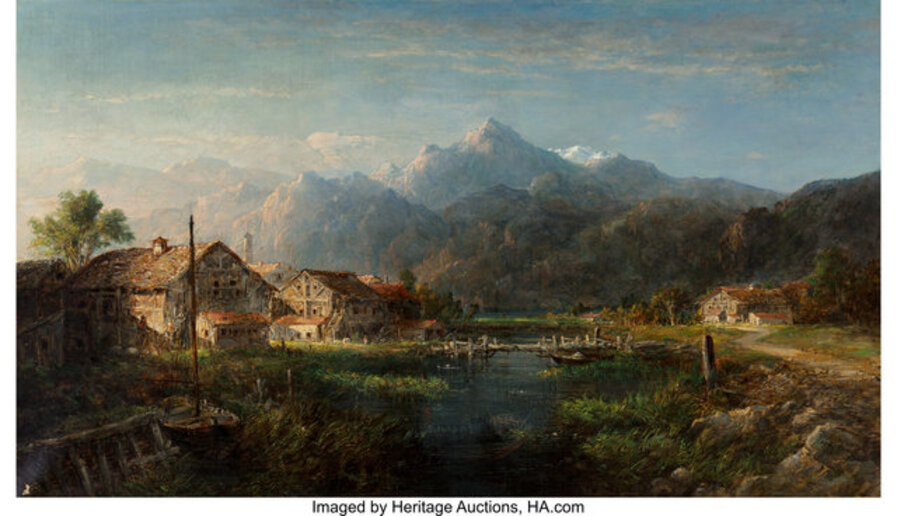 Morning at the Town of Brunnen on the Lake of Lucerne