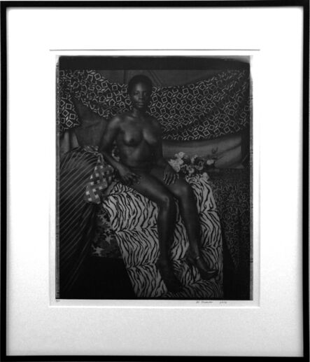 Mickalene Thomas, ‘Portrait of Marie Sitting in Black and White’, 2012