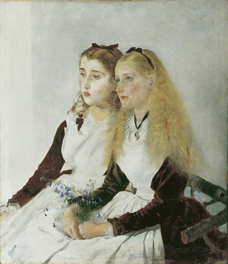 Anton Romako, ‘The Artist's Nieces, Elizabeth and Maja’, 1873