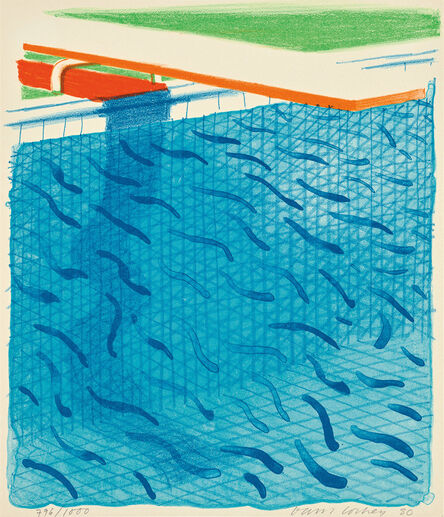 David Hockney, ‘Pool Made with Paper and Blue Ink for Book, from Paper Pools’, 1980