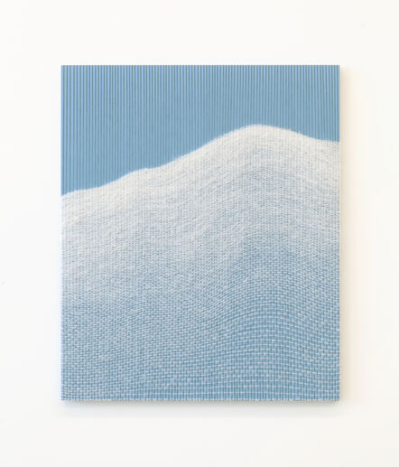 Mimi Jung, ‘White Live Edge Form on Blue’, 2021