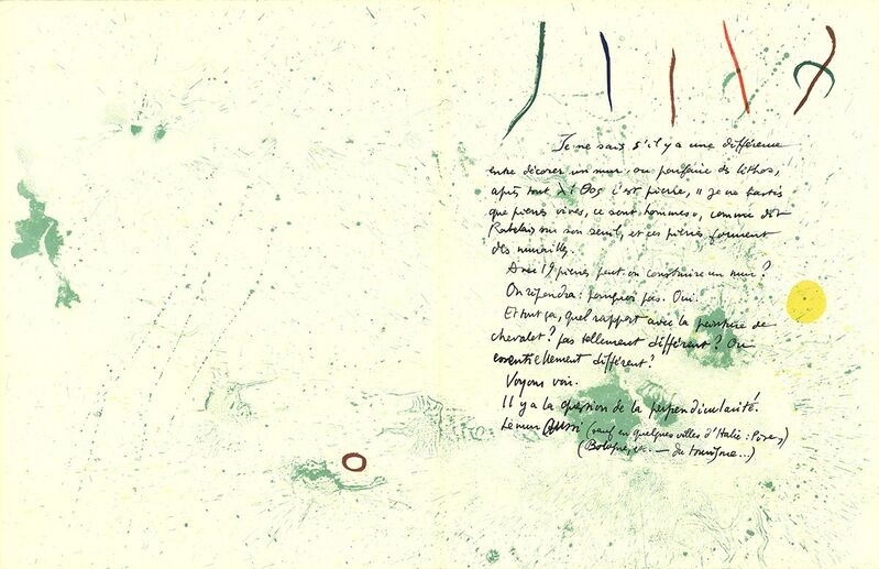 Joan Miró, ‘Album 19 Original Lithographs pages 1,14’, 1961, Print, Stone Lithograph, ArtWise
