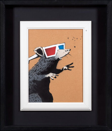 Banksy, ‘3D Rat (Rat with 3D Glasses and Fly)’, 2010