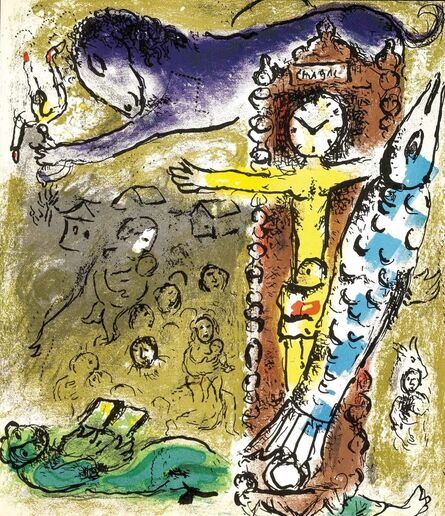 Marc Chagall, ‘Christ in the Clock (Jacques Lassaigne, M.196)’, 1957
