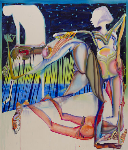 Christina Quarles, ‘Tha Nite Could Last Forever, 2020, Acrylic on Canvas 213.4x182.9x5.1cm’, 2020