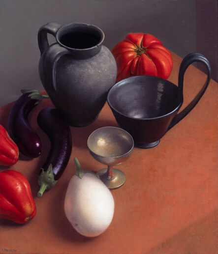 Amy Weiskopf, ‘Still Life with Etruscan Cup and White Eggplant’, 2021