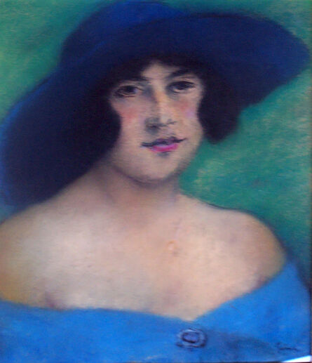 József Rippl-Rónai, ‘ Portrait of Woman with a Hat’, 1930 