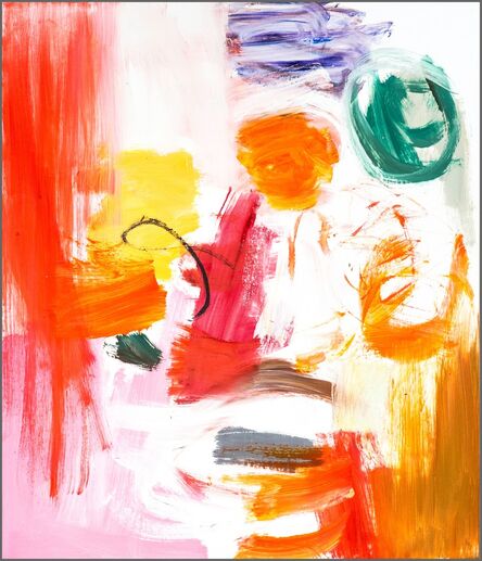 Scott Pattinson, ‘Kairoi No 09 - small, vibrant, red, orange, gestural, abstract, oil on canvas’, 2016