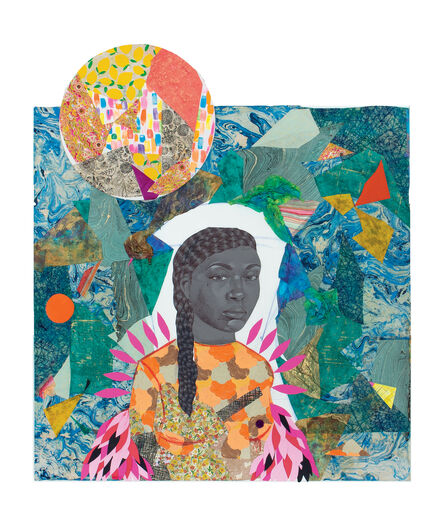 Jamea Richmond-Edwards, ‘Pink feathers and orb’, 2019