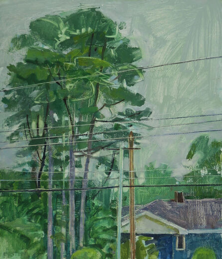 Jeff Epstein, ‘Blue House with Trees and Wires’, 2016