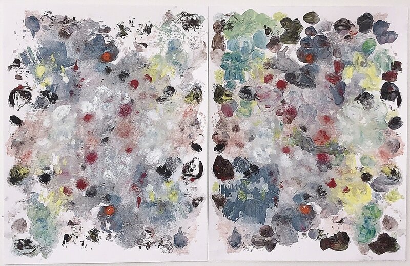 Mark Perry, ‘Untitled (Diptych)’, 2019, Drawing, Collage or other Work on Paper, Acrylic on paper, Lawrence Fine Art