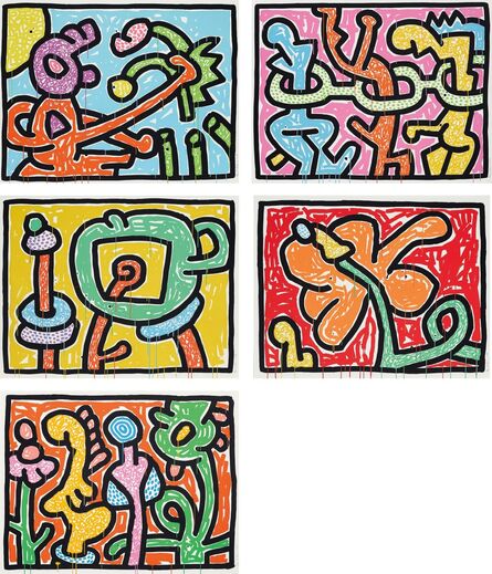 Keith Haring, ‘Flowers’, 1990