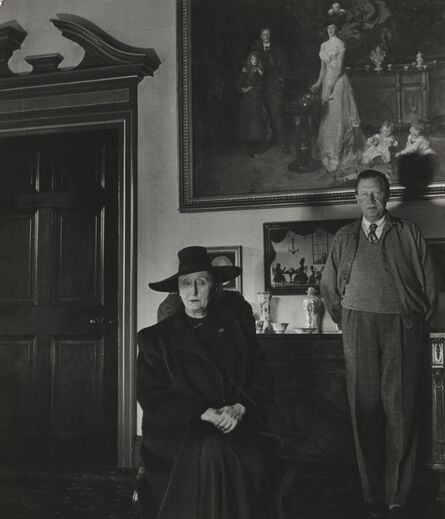 Bill Brandt, ‘Edith and Osbert Sitwell, Beneath the Family by Sargent, Renishaw Hall, Derbyshire’