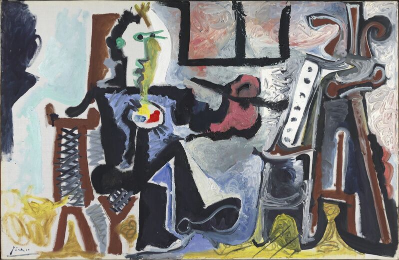 Pablo Picasso, ‘The Painter in his Studio (Le Peintre Dans Son Atelier)’, 1963, Painting, Oil on canvas, Yale University Art Gallery