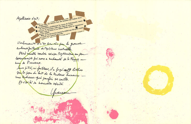 Joan Miró, ‘Album 19 Original Lithographs Pages 7,8’, 1961, Ephemera or Merchandise, Stone Lithograph, ArtWise