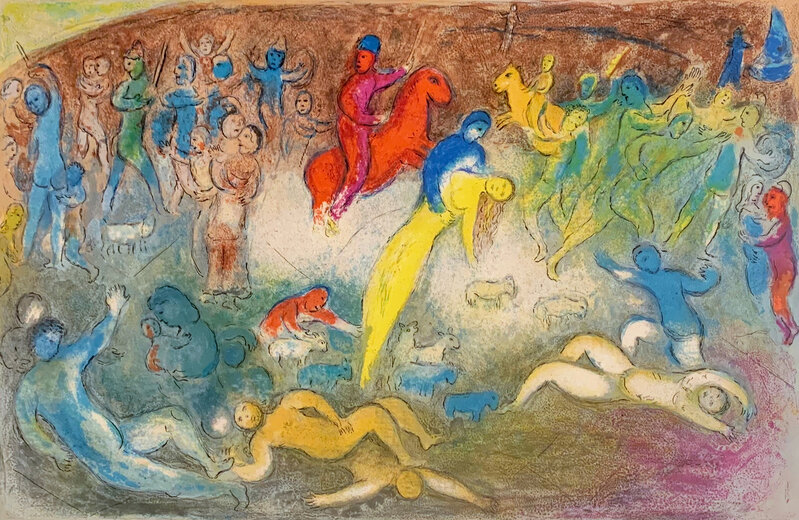 Marc Chagall, ‘Chloe Is Carried Off by the Methymneans’, 1961, Print, Original lithograph, Georgetown Frame Shoppe