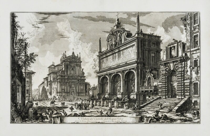 Giovanni Battista Piranesi, ‘Veduta del Castello dell'Acqua Felice, from: Vedute di Roma’, 1751, Print, Etching on cream laid paper, Forum Auctions