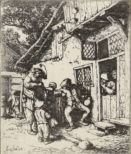 Adriaen van Ostade, ‘THE WANDERING MUSICIANS (HOLLSTEIN, GODEFROY 39)’, circa 1642